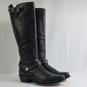 Sonora Melinda Black Leather Women's Boots